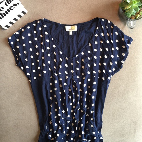 Anthropologie Porridge Polka Dot Short Sleeve Tee - Picture 7 of 8